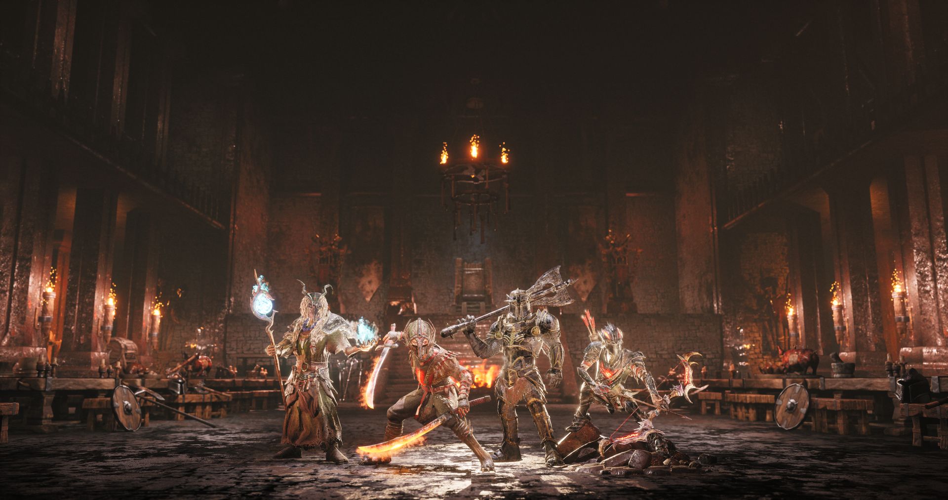 The four tribes in the arena